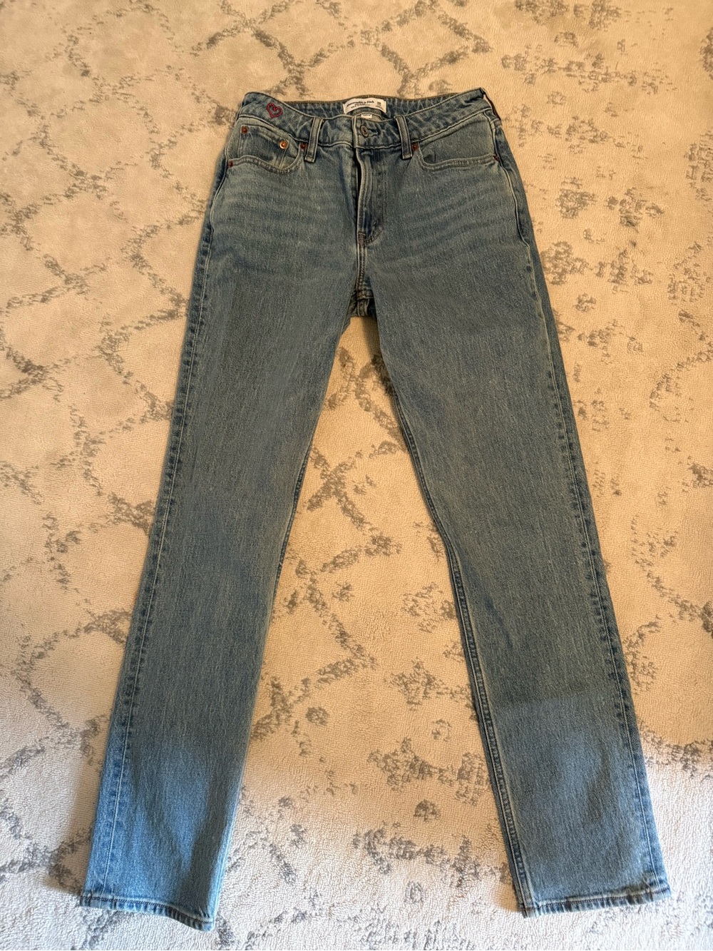 Abercrombie & Fitch High-Rise Straight Jeans
